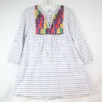 J.Crew White Striped Embroidered Front Tunic Womens Size S Photo 0