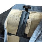 J.Crew Chambray Ruffle Hem Shorts Pleated Pockets Casual Blue Size 8 NEW Photo 4