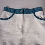 Sandro  Light Pink Mini Skirt with Blue Trim Photo 2