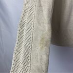 Lucky Brand Beige Mesh Sleeve Pullover Cowl Neck Sweater M Photo 4