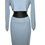 superdown  women's Lena Midi two piece ribbed set size XXS Dusty Blue Photo 0