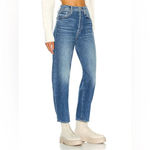 NWT Mother Superior The Curbside Ankle in Cowboys Don’t Cry Size 33 Barrel Leg Blue Photo 2