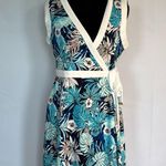 Tommy Hilfiger  Blue and White Floral Midi Dress Photo 0