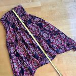 Feathers Strapless Abstract Print Dress, Beach Cover Up, Black, Red, Size M Black Size M Photo 10