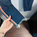 Abercrombie & Fitch A&F Simone High Rise Jean Raw Hem Colored Stripe Photo 3