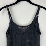 Victoria's Secret Victoria’s Secret Black Floral Lace Slip Dress Medium Ruffle Hem Sexy Lingerie Photo 8