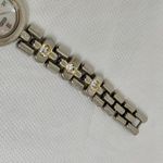 Vintage Regent watch women silver tone 24mm mop dial rhinestones size 7” running Photo 3