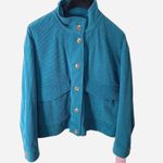 Avec Les Filles NWT ANTHROPOLOGIE Teal Corduroy Jacket Women's Large Academia Photo 2