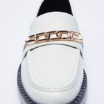 ZARA low heel chain loafers Size-6.5 (new with tag) Photo 4