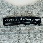 Peruvian Connection Peruvian‎ Connection Alpaca Blend Sweater Women's Small Gray V-Neck Photo 2