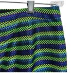J.Crew Pleated Mini Skirt Blue Green Shiny Metallic Lined Textured 10 03990 Photo 3