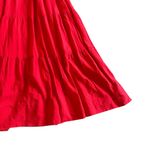Jason Wu Red Sleeveless Tiered Maxi Dress Linen Blend Party Size Small Women's Photo 4