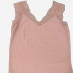 Baby Pink Swiss Dot Lace Trim V Photo 1