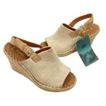 Toms *New Monica Espadrille Wedge Sandal Womens 5.5 Natural Boho Beach Travel Photo 6