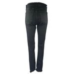 ZARA  Women's Black Slit Hem High Waisted Casual Slim Straight Denim Jeans Size 8 Photo 2