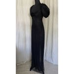 Stone Cold Fox NWT  REVOLVE Black Lace Maxi Dress M Puff Sleeve Rosette Goth Boho Photo 2