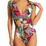Bleu Rod Beattie Run Wild Cap Sleeve One Piece Swimsuit size 6 Photo 0