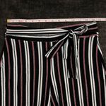 Pull & Bear  Belted Striped Pull-On Gaucho Pants Photo 5
