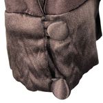 Bebe Y2K Dress Sz Small Brown Silk Trim Puff Sleeve Goblincore Fairy Vintage USA Photo 6