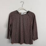 Kathie Lee Collection  LEOPARD PRINT 3/4 SLEEVE TOP‎ Photo 2