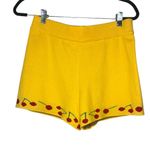 Nuuly Says Gah! Battenberg Cherry Shorts size M/L Yellow Photo 3