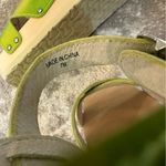 Jeffrey Campbell  Spiced Wood Wedge Sandals Lime Green Photo 5