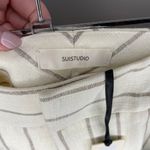NWT Suistudio Silk Linen Off White Sand Stripe Lane Classic Trouser Pants Size 2 Photo 5
