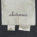 Elevenses Anthropologie Black Velvet Embroidered Bomber Jacket Full Zip Medium Photo 9