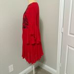 Altar'd State  Red Dress with Blue Embroidery Photo 2
