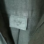 Frank & Eileen  Rory Washed Linen Maxi Shirtdress In Forest Green Photo 5