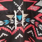 Women's Aztec Print Pullover Hooded Raincoat Jacket Size 2XL Pink Photo 4