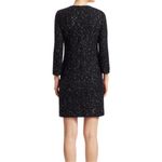 St. John Caviar Multi Mini Black Sequins Dress Size 6 D41 Photo 4