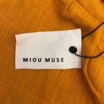 Miou Muse Linen Blend Wide Leg orange Rust Pants size Medium Photo 12