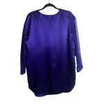 Victoria's Secret Vintage Victoria Secret M/L Nightgown Purple Pearl Button Down Sheer Sleeves Photo 4