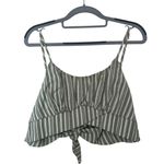 Altar'd State  Green Stripped Crop Top - Small Photo 0