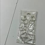 Chic Silver Square Hoop Earrings Set Photo 14