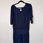 Soft Surroundings  Black Wide Leg Jumpsuit Womens S Jersey Knit Fall Comfortable Photo 2