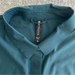 Athleta  Urbanite Button Up Top Oceanic Teal Size XL Photo 5