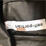 Self Portrait Self-Portrait Tailoring Peplum Blazer Vertical Stripes Black & Tan Flattering 6 Photo 12