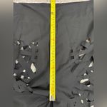 Women’s Casual High Rise High Waist Hollowed Out Cut Out Wide Leg Black Pants Size L Photo 3