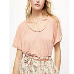 Free People We The  S Small Under the Sun Tee Shirt Linen Blend Slouchy Oversized Photo 0