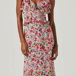 ASTR The Label Wildflower Ruffle Cutout Midi Dress Photo 0