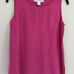 Josephine Chaus  Hot Pink Fuchsia Tank Top Size 10 Petite Sleeveless Round Neck‎ Photo 0