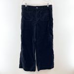 Loft The Palmer High Rise Wide Leg Corduroy Pants Black 14 Photo 3