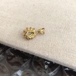 Vintage baby blue stone and rhinestones pendant Photo 1