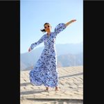 Kelly Golightly Jackie Eau Maxi Dress — Blue Leopard Edition M Size M Photo 4