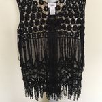 Tobi black fringe crochet tank top Photo 4