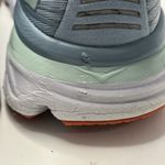 Hoka  Bondi 7 Women's Sneakers Light Blue Fog Glass Orange Size 8 Shoes Athletic Photo 11