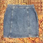Free People FINAL PRICD DROP  Little Daisies Blue Denim Button Front Mini Skirt Photo 5