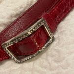 Brighton Cross Body Purse in Croc Embossed Red Patent Leather Photo 3